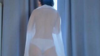 Jeanfrancoa Show Tits In Transparent Curtain